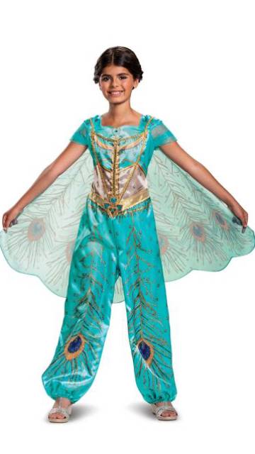 Jasmine Teal Jumpsuit with Cape