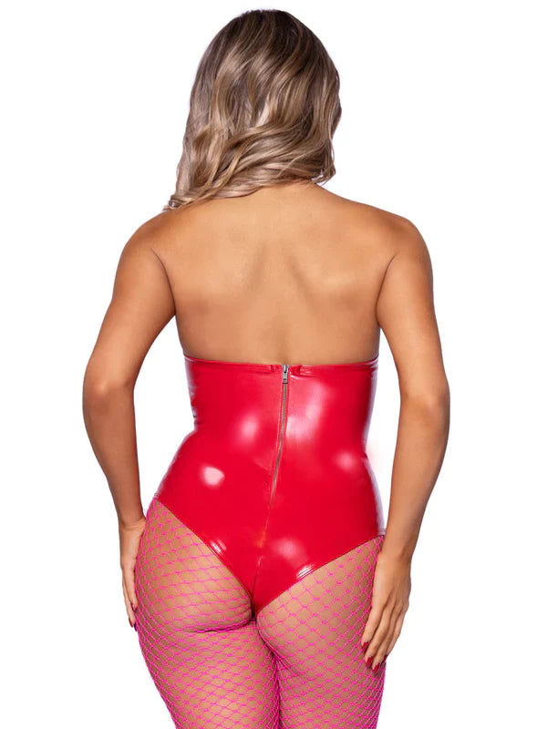 Bat Wing Vinyl Bodysuit