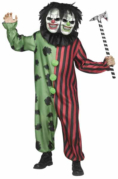 Adult Two Headed Clown Costume