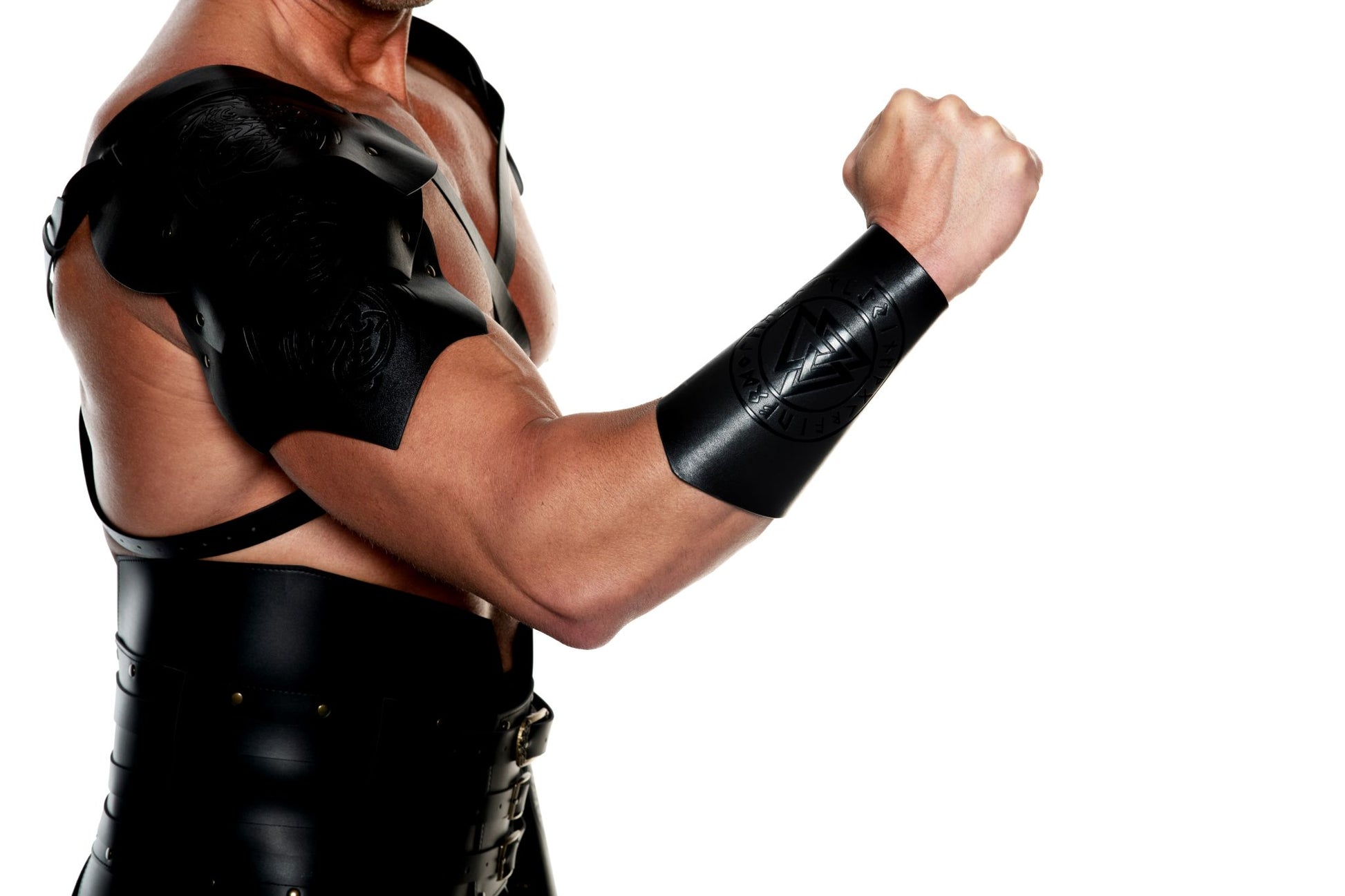 Viking Faux Leather Arm Cuffs