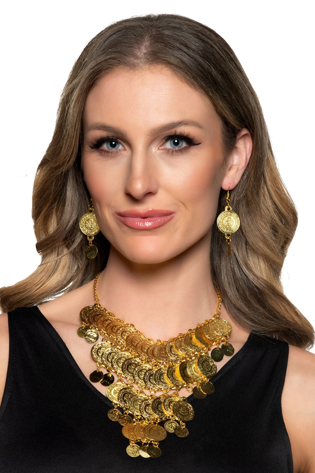 Coin Necklace & Earrings Set