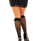 Sweetheart Knit Knee Highs w/ Lace Ruffle Cuff