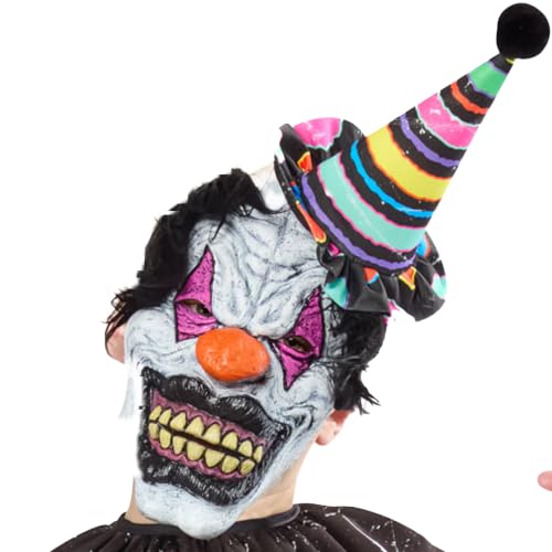 Neon Creepy Clown Kids Costume