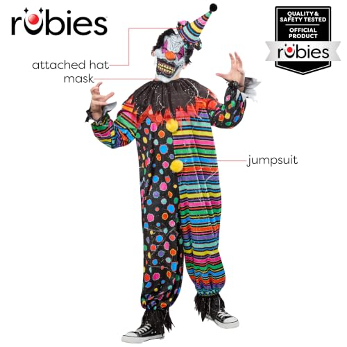 Neon Creepy Clown Kids Costume