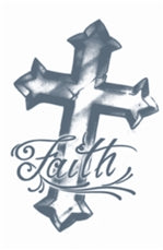 Faith Cross Temporary Tattoo