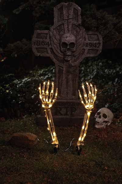 Glowing Skeleton Arms Decor