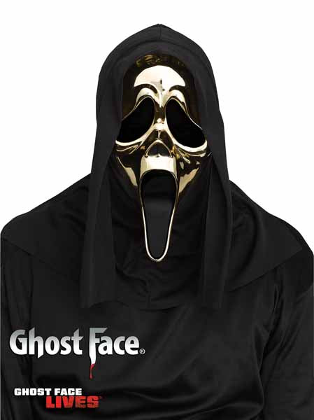 Gold Chrome Ghost Face Mask