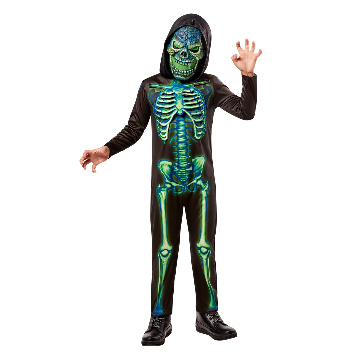 Neon Skeleton Light Up Kids Costume