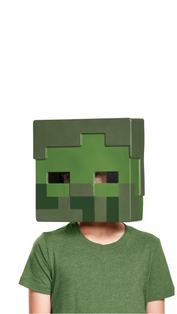 Minecraft Zombie Half Mask for Kids