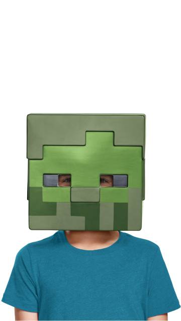 Minecraft Zombie Half Mask for Kids