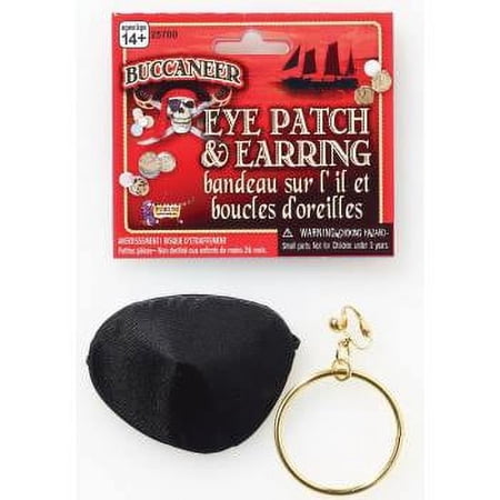 Pirate Earring & Eye Patch Set
