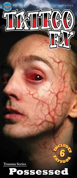 Trauma Possessed Veins Temporary Tattoos