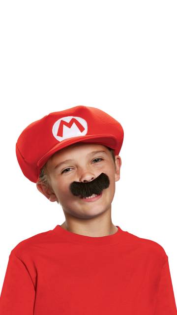 Mario Child Hat and Mustache Set