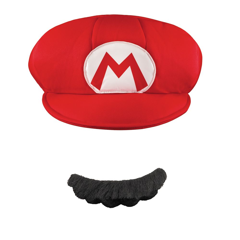 Mario Adult Hat & Mustache