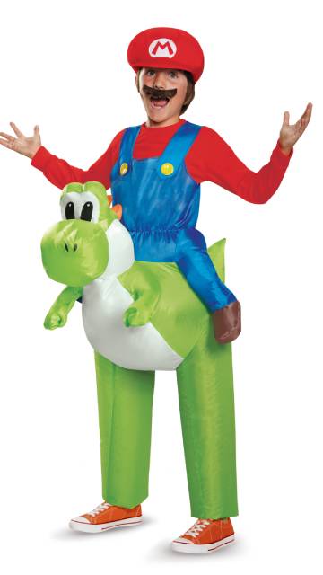 Boy's Mario Riding Yoshi Costume