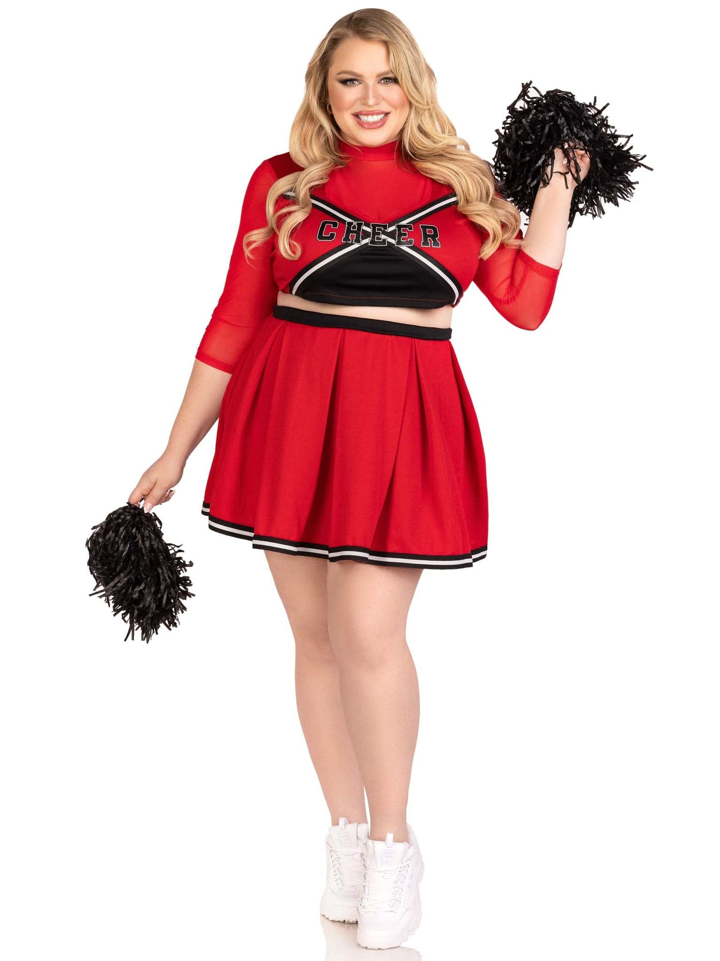 Varsity Babe Cheerleader Costume, 3Pc Plus Size Option Available