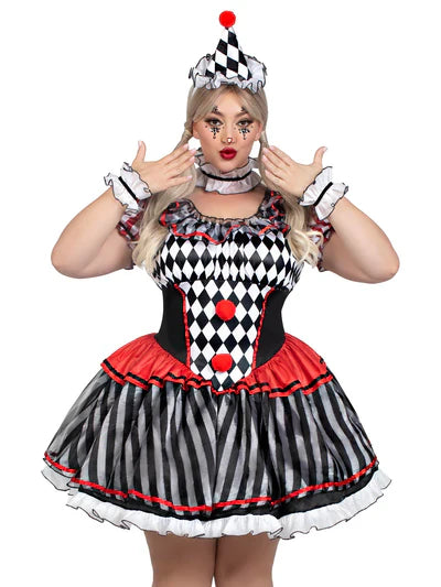 Plus Size Harlequin Costume Set