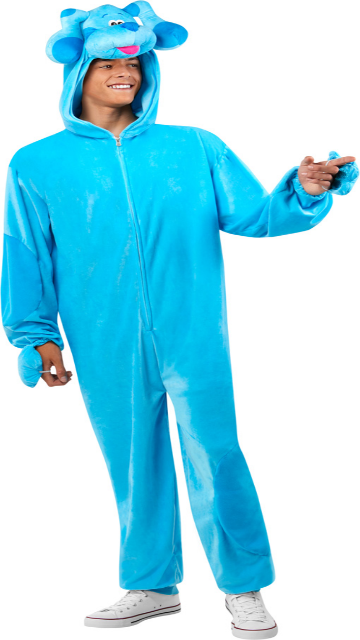 Blues Clues and You Blue Adult Jumpsuit Costume - SoulofHalloween