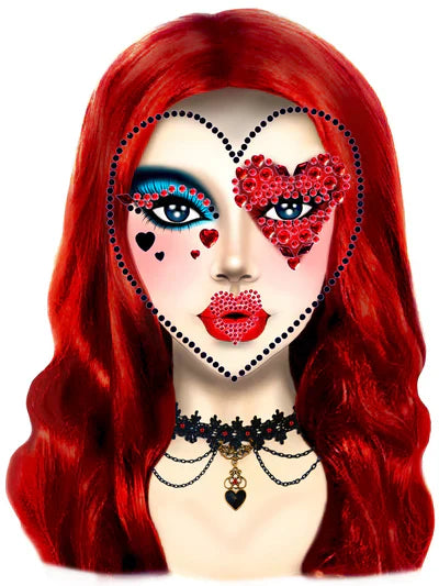 Queen Face Jewels Stickers