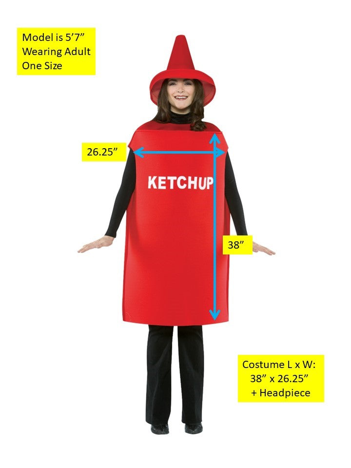 Adult Ketchup Bottle Costume