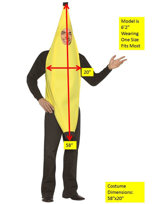 Adult's and Teens Banana Costume