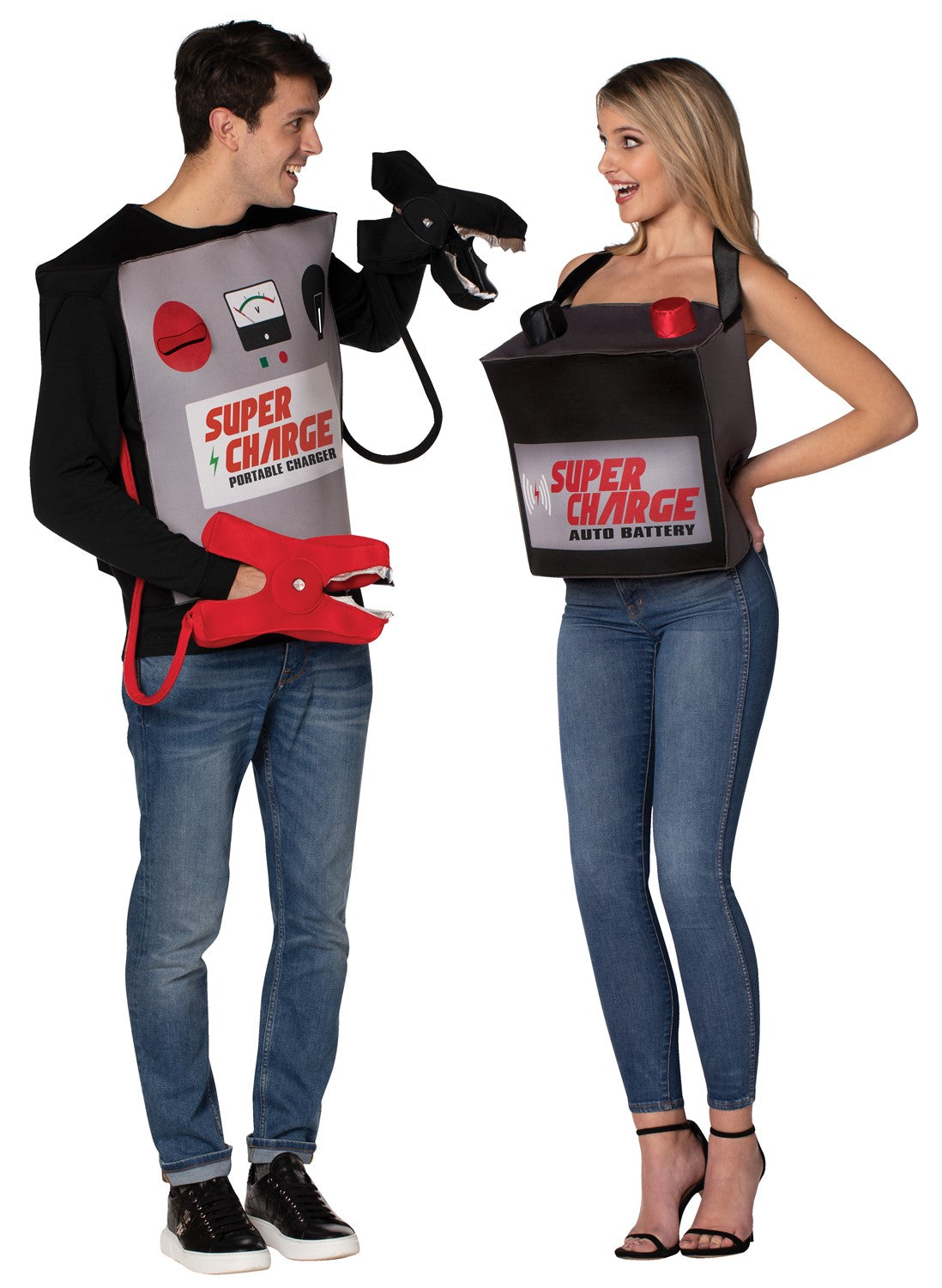 Battery and Jumper Cables Couple Costume