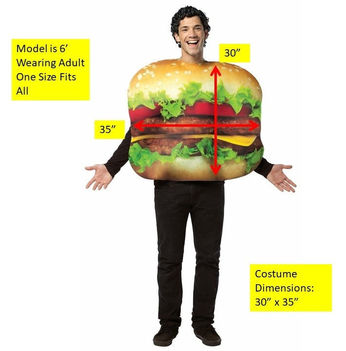 Cheeseburger Costume, Adult One Size