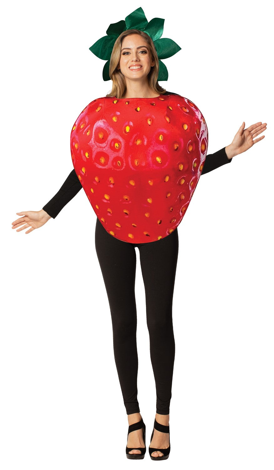 Get Real Strawberry Costume, Adult One Size