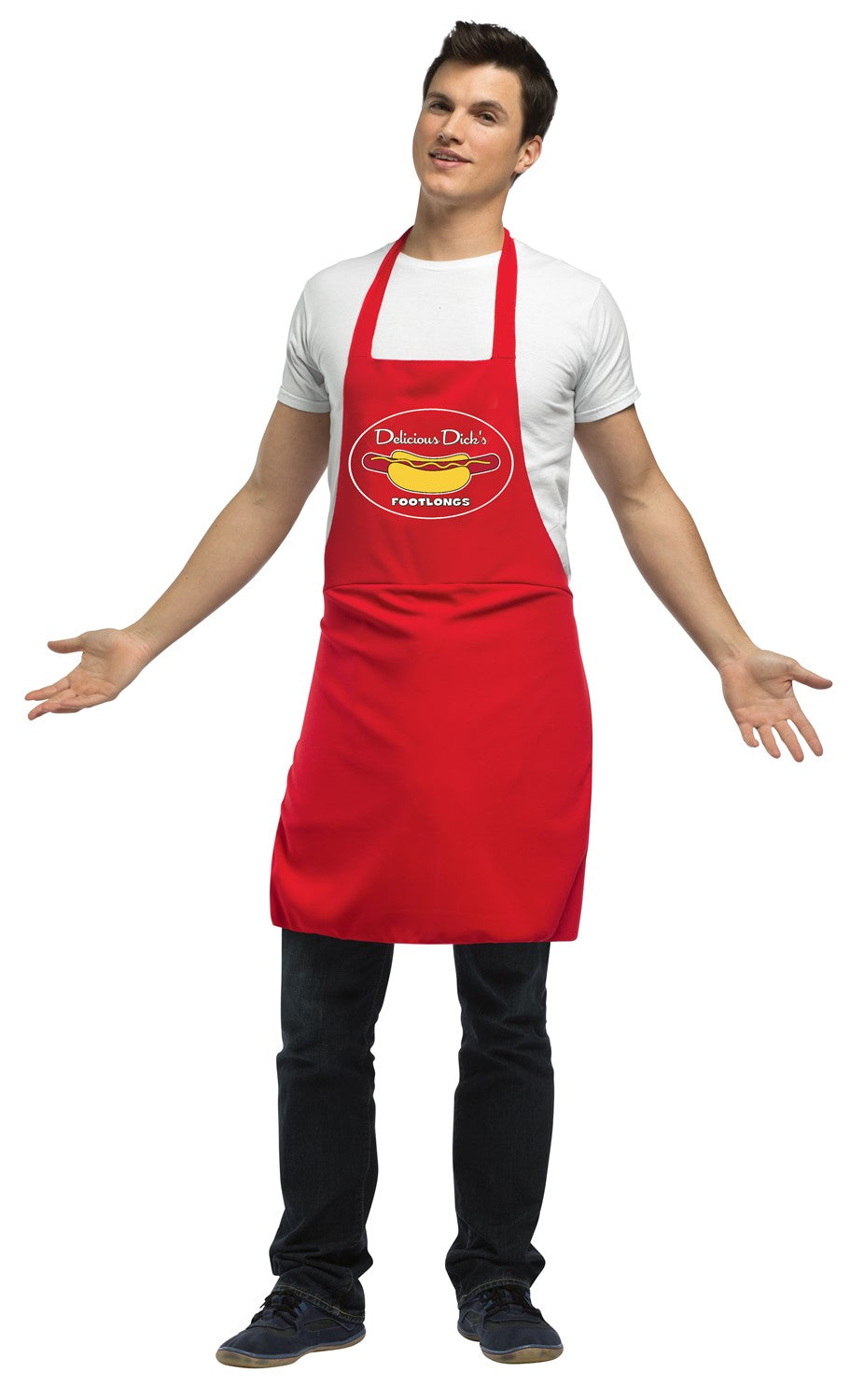 Hot Dog Vendor Dirty Apron Costume, Adult One Size