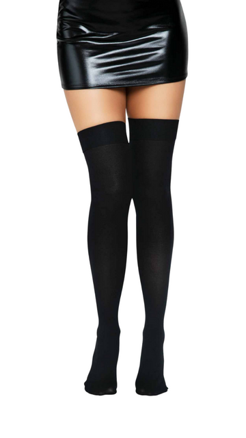 Luna Black Thigh High Stockings - SoulofHalloween