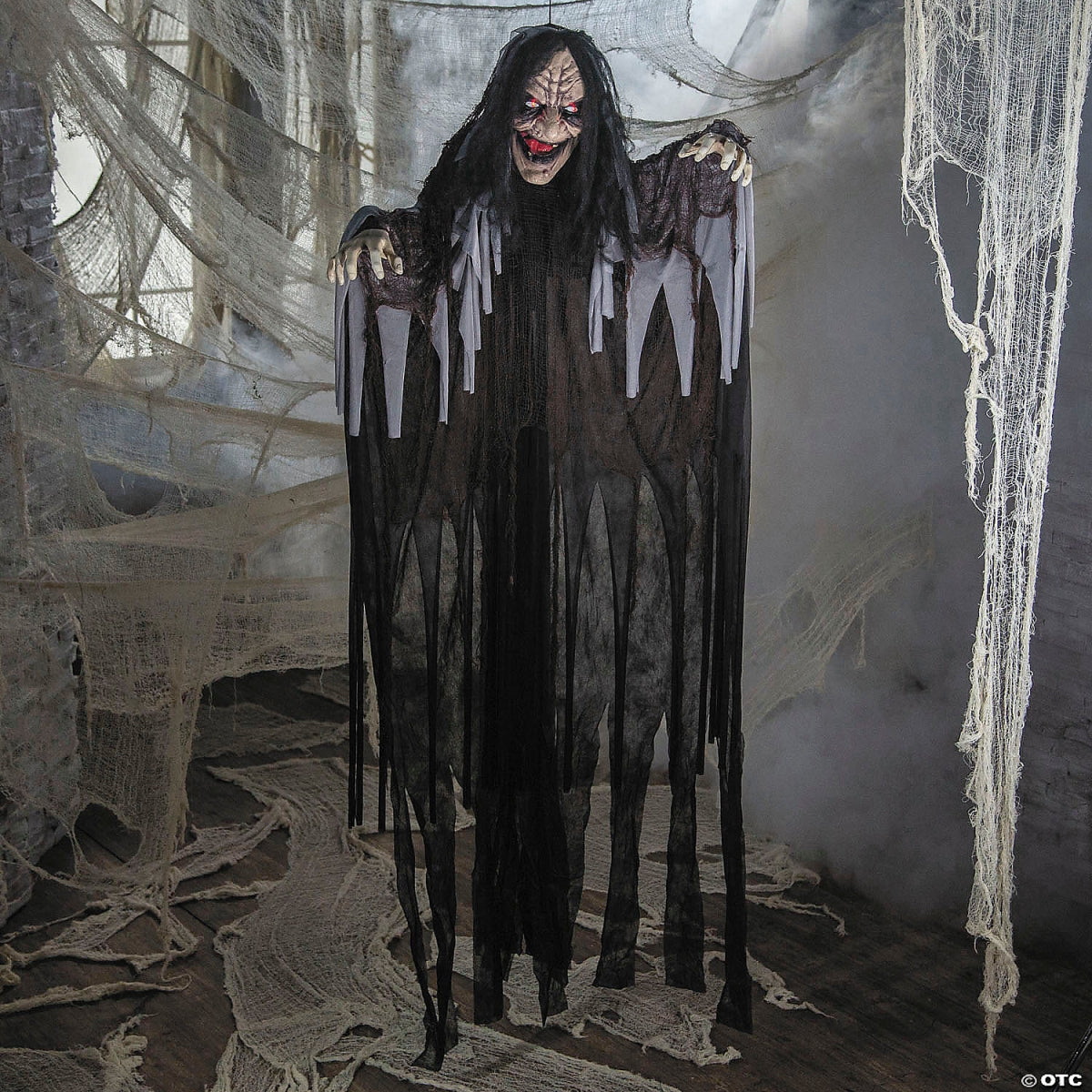 Animated Hanging Witch Decoration