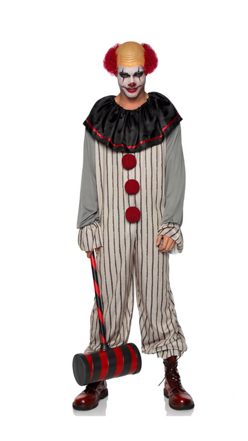 Men's Creepy Clown Costume - SoulofHalloween