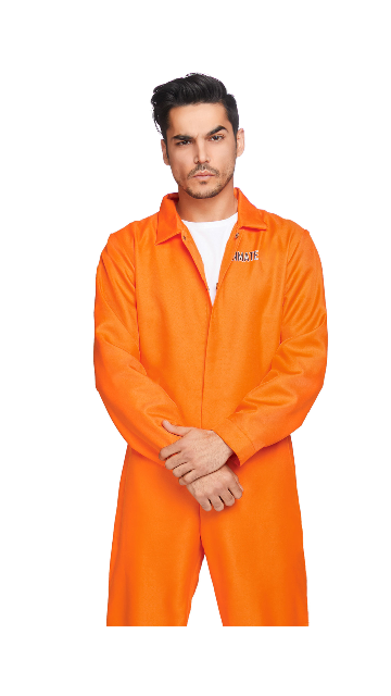 Men's Orange State Prison Jumpsuit Costume - SoulofHalloween