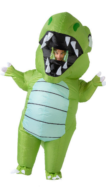 Inflatable Animated Green Dinosaur Costume Cosplay - SoulofHalloween