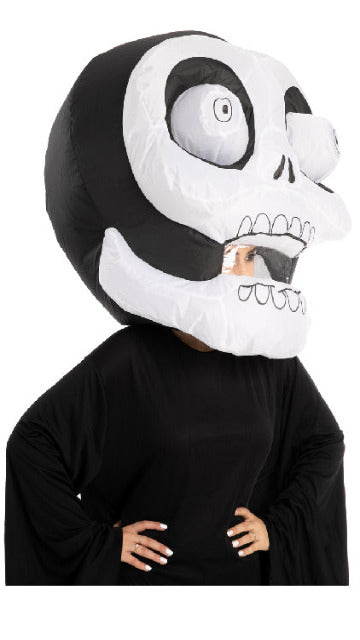 Bobble Head Skeleton Inflatable Costume - Adult - SoulofHalloween