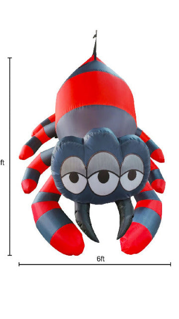 5ft Halloween Three Eyed Hanging Spider - SoulofHalloween