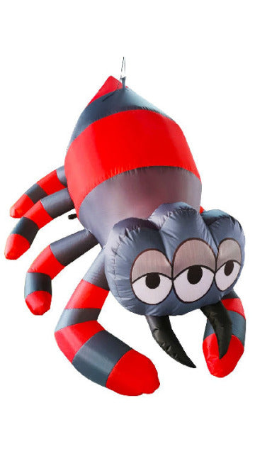 5ft Halloween Three Eyed Hanging Spider - SoulofHalloween
