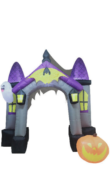Jumbo Haunted House Archway Inflatable (9 ft) - SoulofHalloween