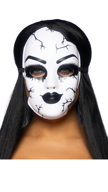 Creepy Porcelain Doll Mask With Strap - SoulofHalloween