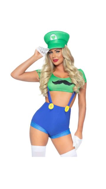 Gamer Sidekick Babe Sexy Costume With Hat