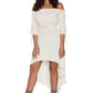 Gauze Peasant Dress With Tie Up Details