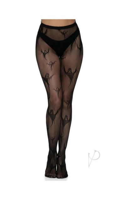 Ghost Pattern Fishnet Tights