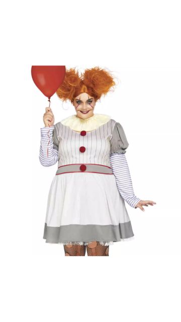 Plus Creepy Clown Costume