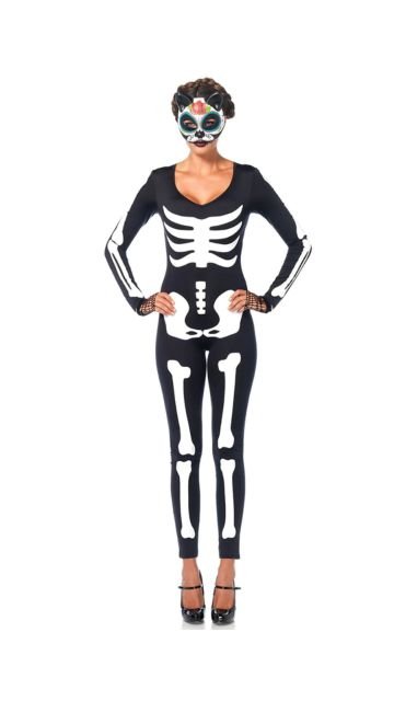 Glow In The Dark Skeleton Catsuit