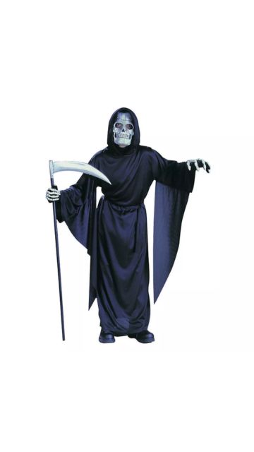 Grim Reaper Kids Hooded Robe Costume