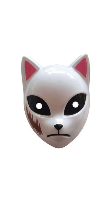 Pink Anime Cat Slayer Mask