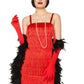 ROARING 20S 1920 RED FLAPPER DRESS WOMEN'S COSTUME