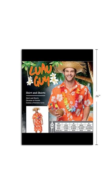Hawaiian Luau Men's Costume