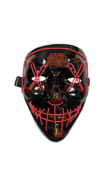 CROSS HATCH EYES MASK WITH PARTY WIRE EL LIGHT UP COSTUME ACCESSORY