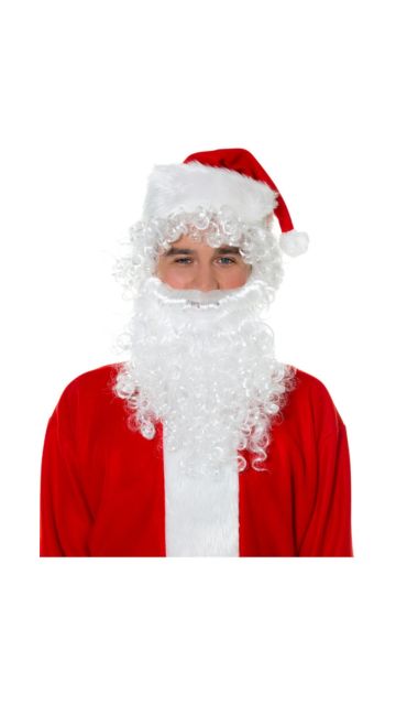 SANTA CLAUS CLASSIC WIG AND BEARD SET